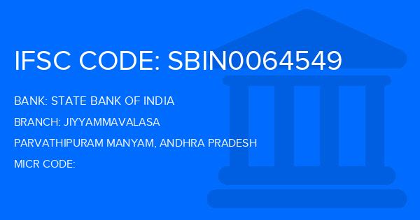 State Bank Of India (SBI) Jiyyammavalasa Branch IFSC Code