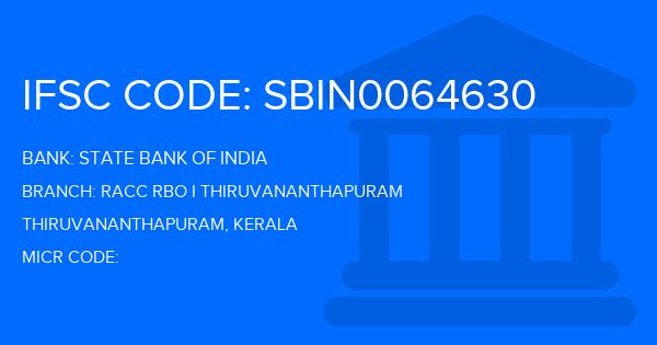 State Bank Of India (SBI) Racc Rbo I Thiruvananthapuram Branch IFSC Code