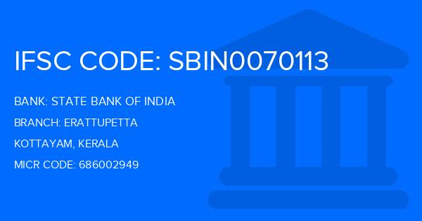 State Bank Of India (SBI) Erattupetta Branch IFSC Code