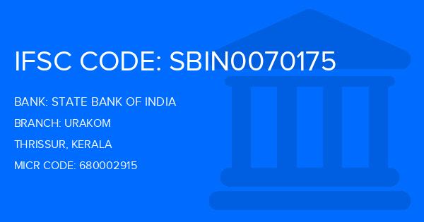 State Bank Of India (SBI) Urakom Branch IFSC Code