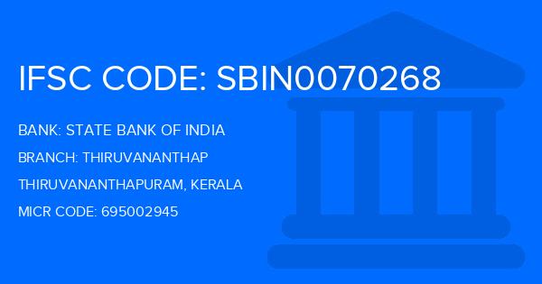 State Bank Of India (SBI) Thiruvananthap Branch IFSC Code
