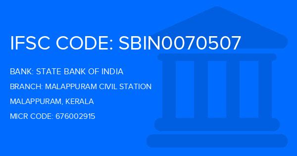 State Bank Of India (SBI) Malappuram Civil Station Branch IFSC Code