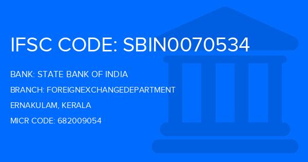 State Bank Of India (SBI) Foreignexchangedepartment Branch IFSC Code