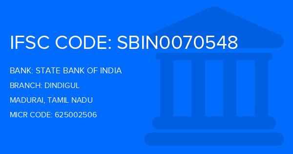 State Bank Of India (SBI) Dindigul Branch IFSC Code