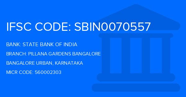 State Bank Of India (SBI) Pillana Gardens Bangalore Branch IFSC Code