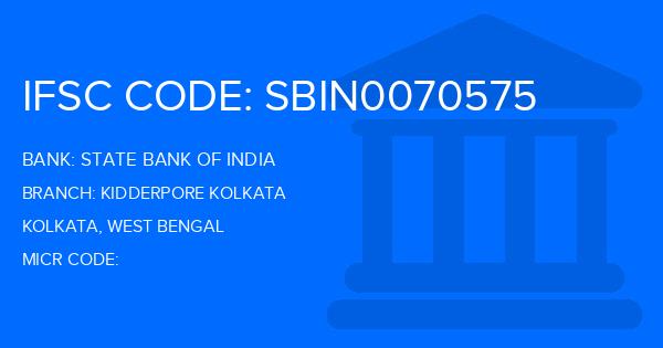 State Bank Of India (SBI) Kidderpore Kolkata Branch IFSC Code