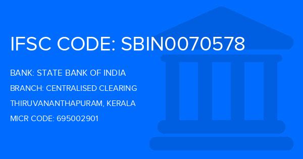 State Bank Of India (SBI) Centralised Clearing Branch IFSC Code