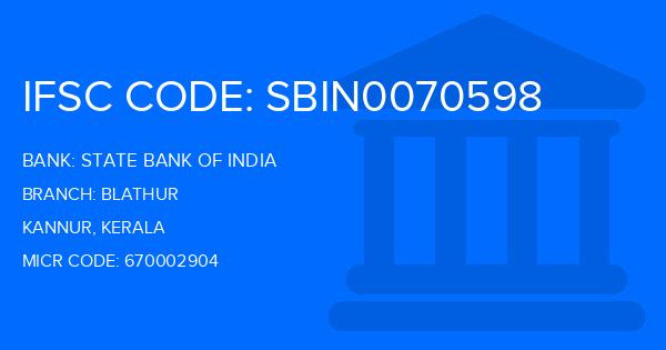 State Bank Of India (SBI) Blathur Branch IFSC Code