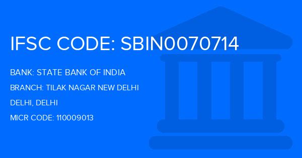 State Bank Of India (SBI) Tilak Nagar New Delhi Branch IFSC Code