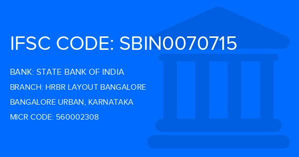 State Bank Of India (SBI) Hrbr Layout Bangalore Branch IFSC Code