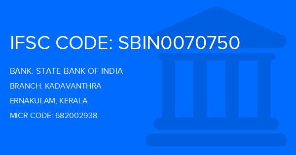 State Bank Of India (SBI) Kadavanthra Branch IFSC Code