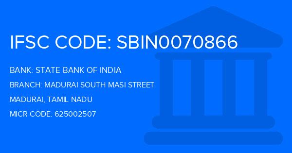 State Bank Of India (SBI) Madurai South Masi Street Branch IFSC Code
