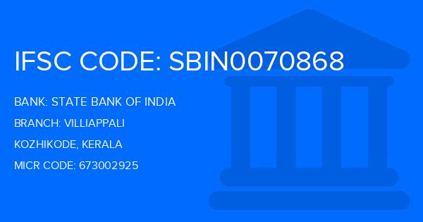 State Bank Of India (SBI) Villiappali Branch IFSC Code
