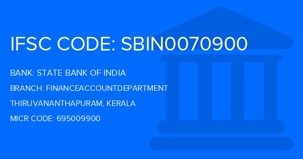 State Bank Of India (SBI) Financeaccountdepartment Branch IFSC Code