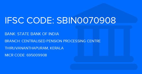 State Bank Of India (SBI) Centralised Pension Processing Centre Branch IFSC Code