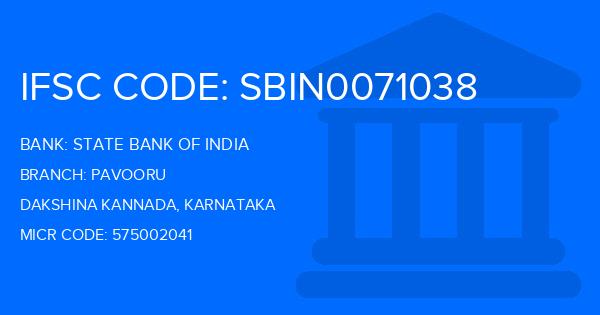 State Bank Of India (SBI) Pavooru Branch IFSC Code