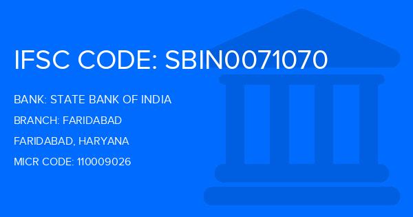 State Bank Of India (SBI) Faridabad Branch IFSC Code