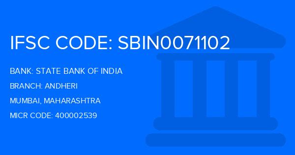 State Bank Of India (SBI) Andheri Branch IFSC Code