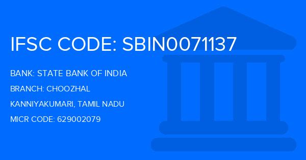 State Bank Of India (SBI) Choozhal Branch IFSC Code