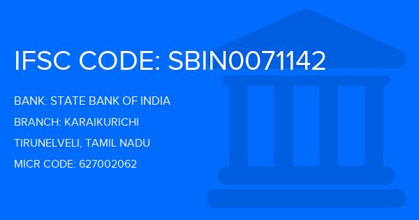 State Bank Of India (SBI) Karaikurichi Branch IFSC Code