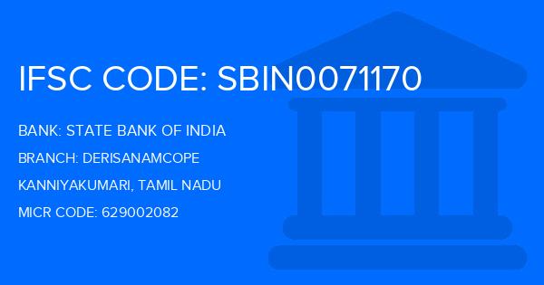 State Bank Of India (SBI) Derisanamcope Branch IFSC Code