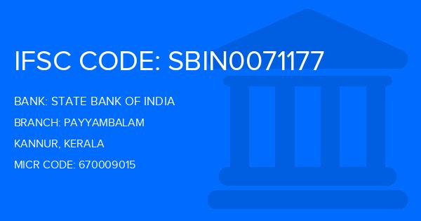 State Bank Of India (SBI) Payyambalam Branch IFSC Code