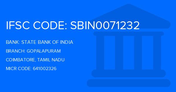 State Bank Of India (SBI) Gopalapuram Branch IFSC Code