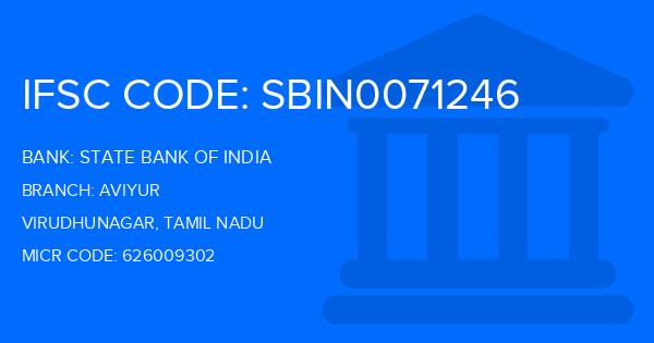 State Bank Of India (SBI) Aviyur Branch IFSC Code
