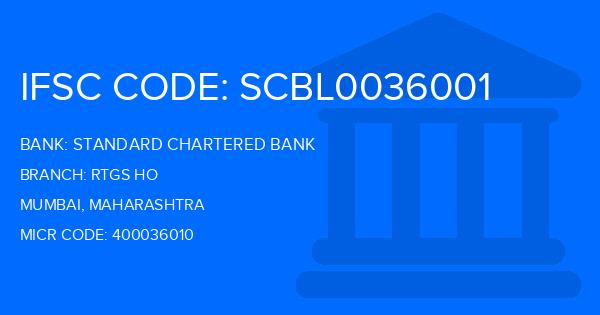 Standard Chartered Bank (SCB) Rtgs Ho Branch IFSC Code