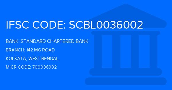 Standard Chartered Bank (SCB) 142 Mg Road Branch IFSC Code