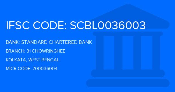 Standard Chartered Bank (SCB) 31 Chowringhee Branch IFSC Code