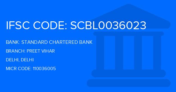 Standard Chartered Bank (SCB) Preet Vihar Branch IFSC Code
