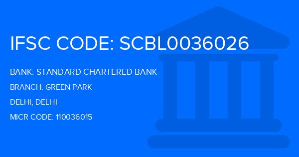 Standard Chartered Bank (SCB) Green Park Branch IFSC Code