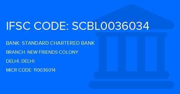 Standard Chartered Bank (SCB) New Friends Colony Branch IFSC Code