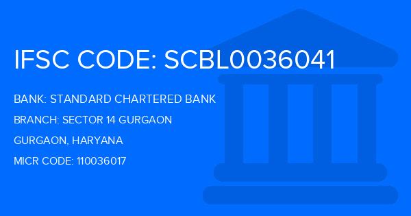 Standard Chartered Bank (SCB) Sector 14 Gurgaon Branch IFSC Code