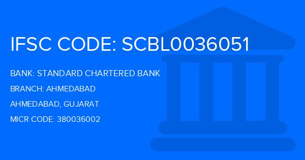 Standard Chartered Bank (SCB) Ahmedabad Branch IFSC Code