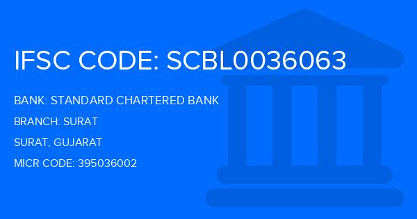 Standard Chartered Bank (SCB) Surat Branch IFSC Code