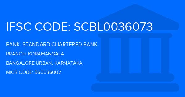 Standard Chartered Bank (SCB) Koramangala Branch IFSC Code