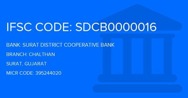 Surat District Cooperative Bank Chalthan Branch IFSC Code