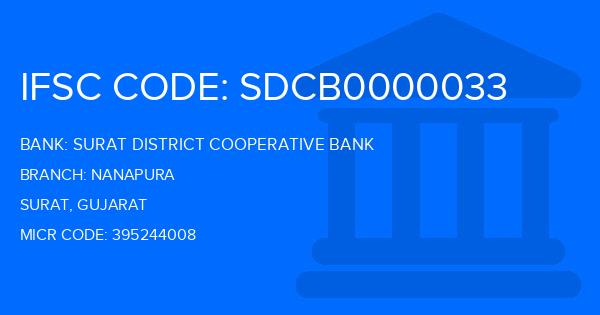Surat District Cooperative Bank Nanapura Branch IFSC Code