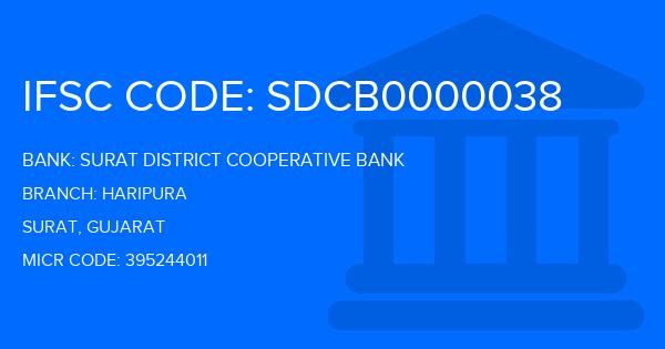 Surat District Cooperative Bank Haripura Branch IFSC Code