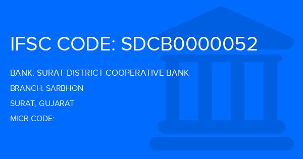 Surat District Cooperative Bank Sarbhon Branch IFSC Code