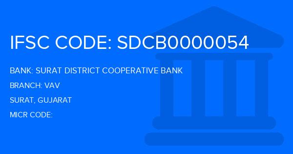 Surat District Cooperative Bank Vav Branch IFSC Code