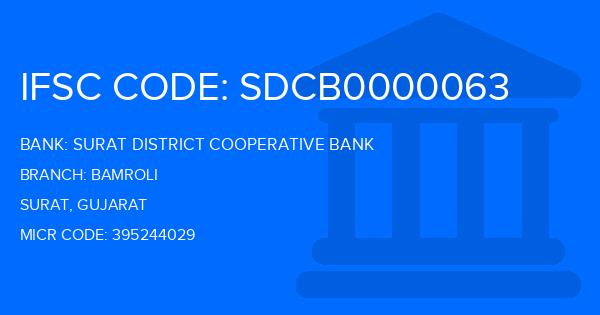Surat District Cooperative Bank Bamroli Branch IFSC Code