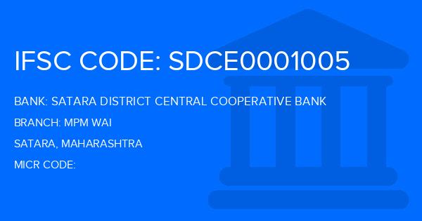 Satara District Central Cooperative Bank Mpm Wai Branch IFSC Code