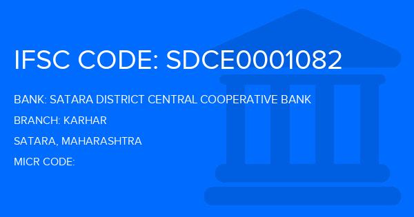 Satara District Central Cooperative Bank Karhar Branch IFSC Code