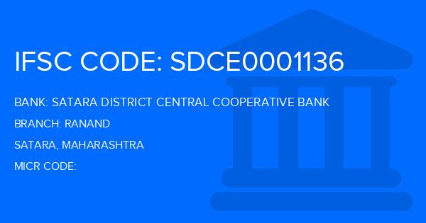 Satara District Central Cooperative Bank Ranand Branch IFSC Code