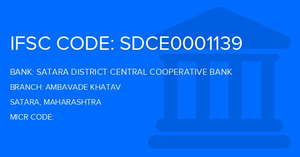 Satara District Central Cooperative Bank Ambavade Khatav Branch IFSC Code