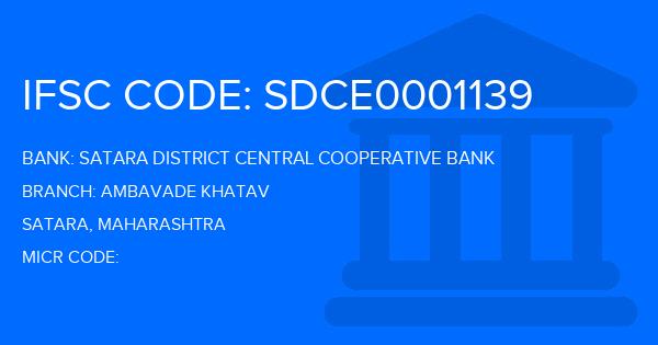 Satara District Central Cooperative Bank Ambavade Khatav Branch IFSC Code