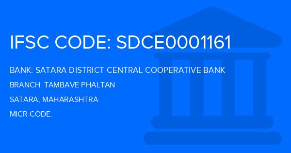 Satara District Central Cooperative Bank Tambave Phaltan Branch IFSC Code